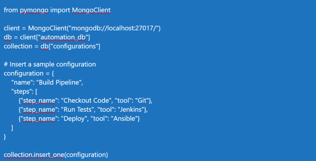 Example of MongoDB vs DynamoDB in Automation